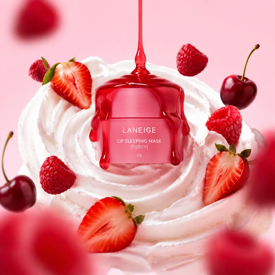Laneige lip mask on whipped cream