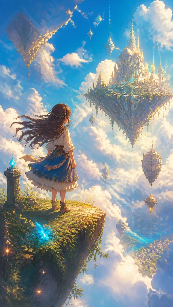 Sky-island anime film poster