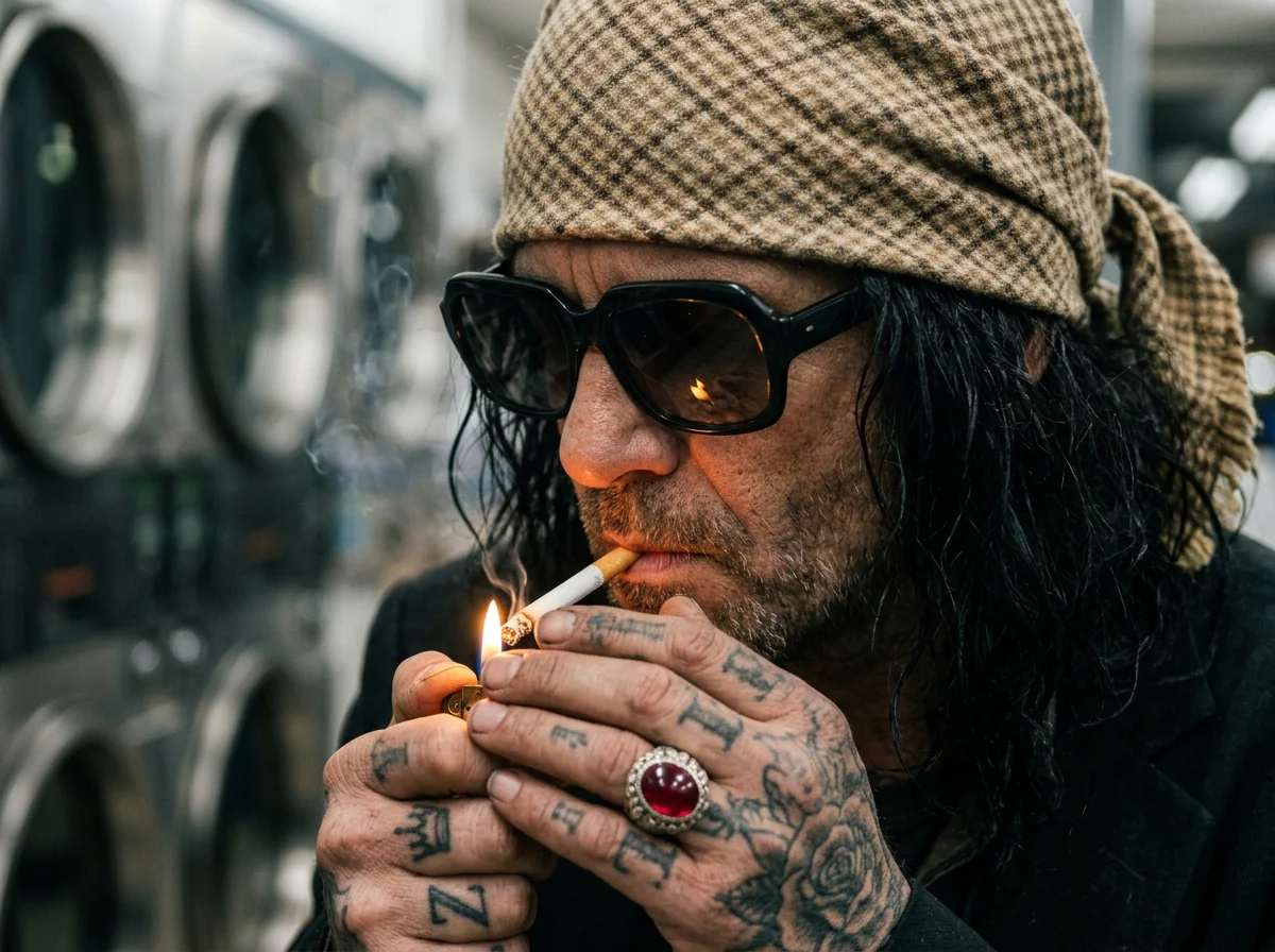 Cigarette lighter close-up portrait