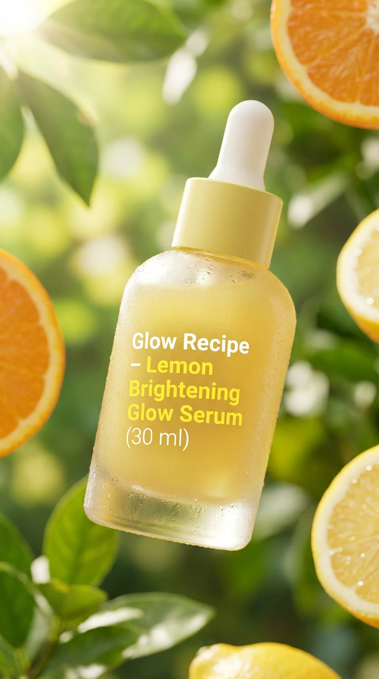 Lemon glow serum bottle