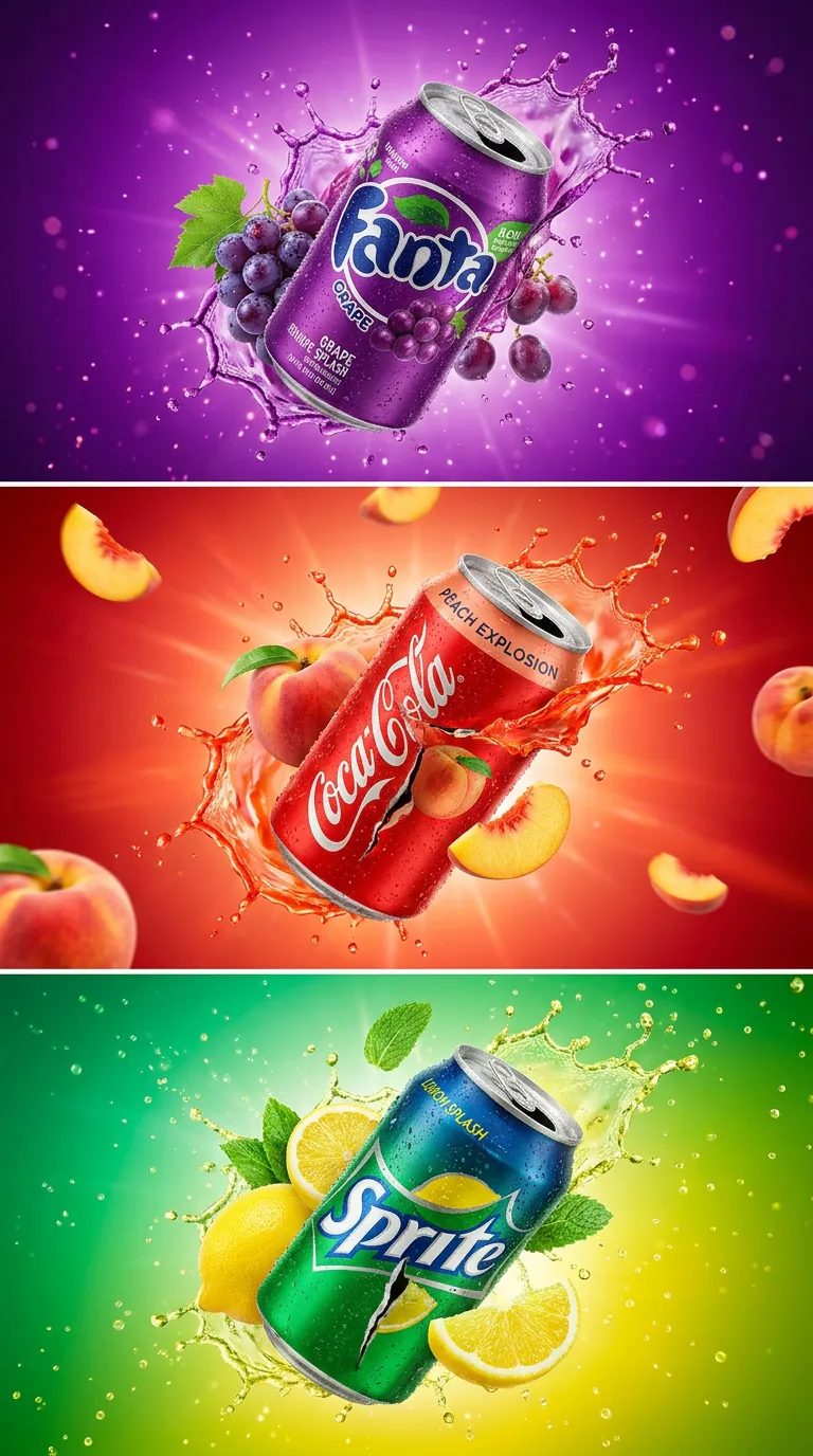 Soda splash product ads