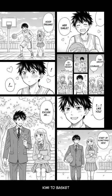 Japanese six-panel basketball manga