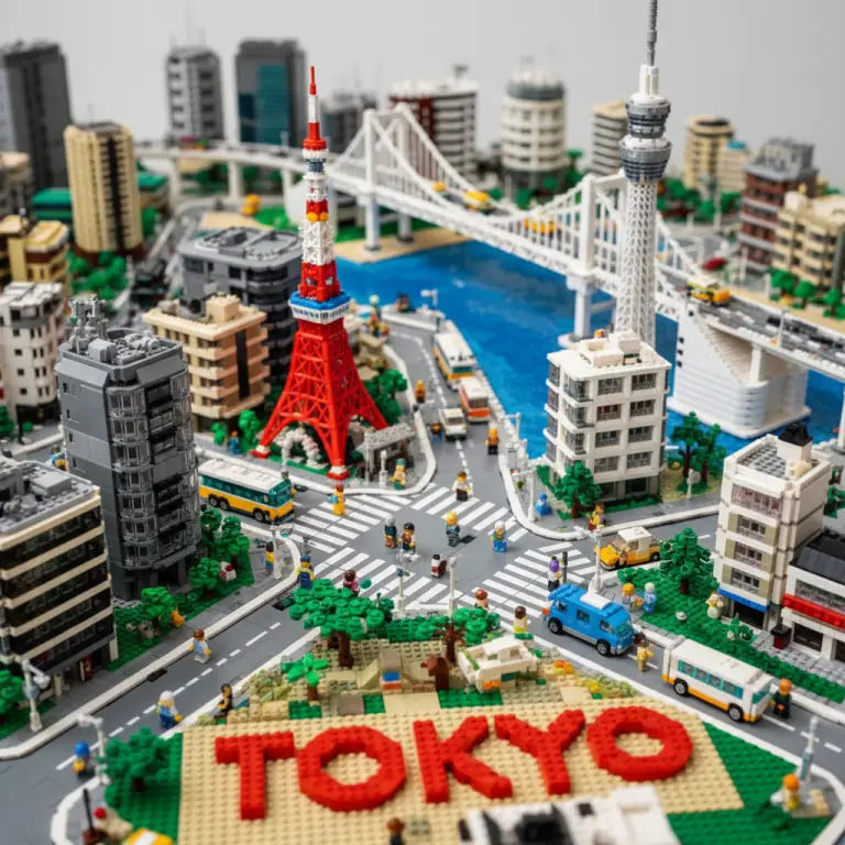 Tokyo miniature built from LEGO
