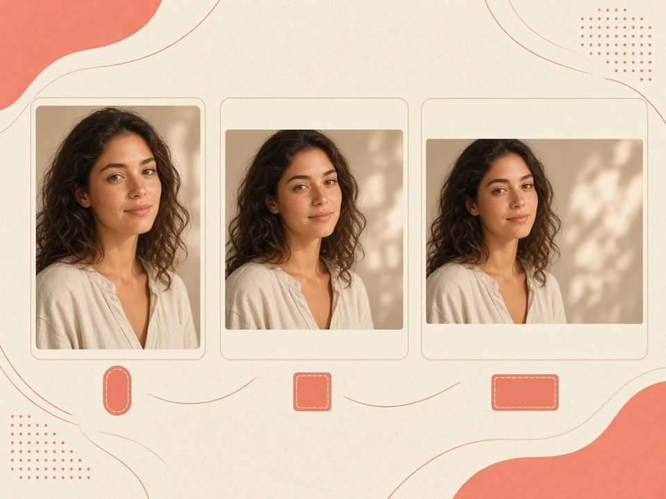 Same portrait fitted into vertical, square, and widescreen frames without black bars