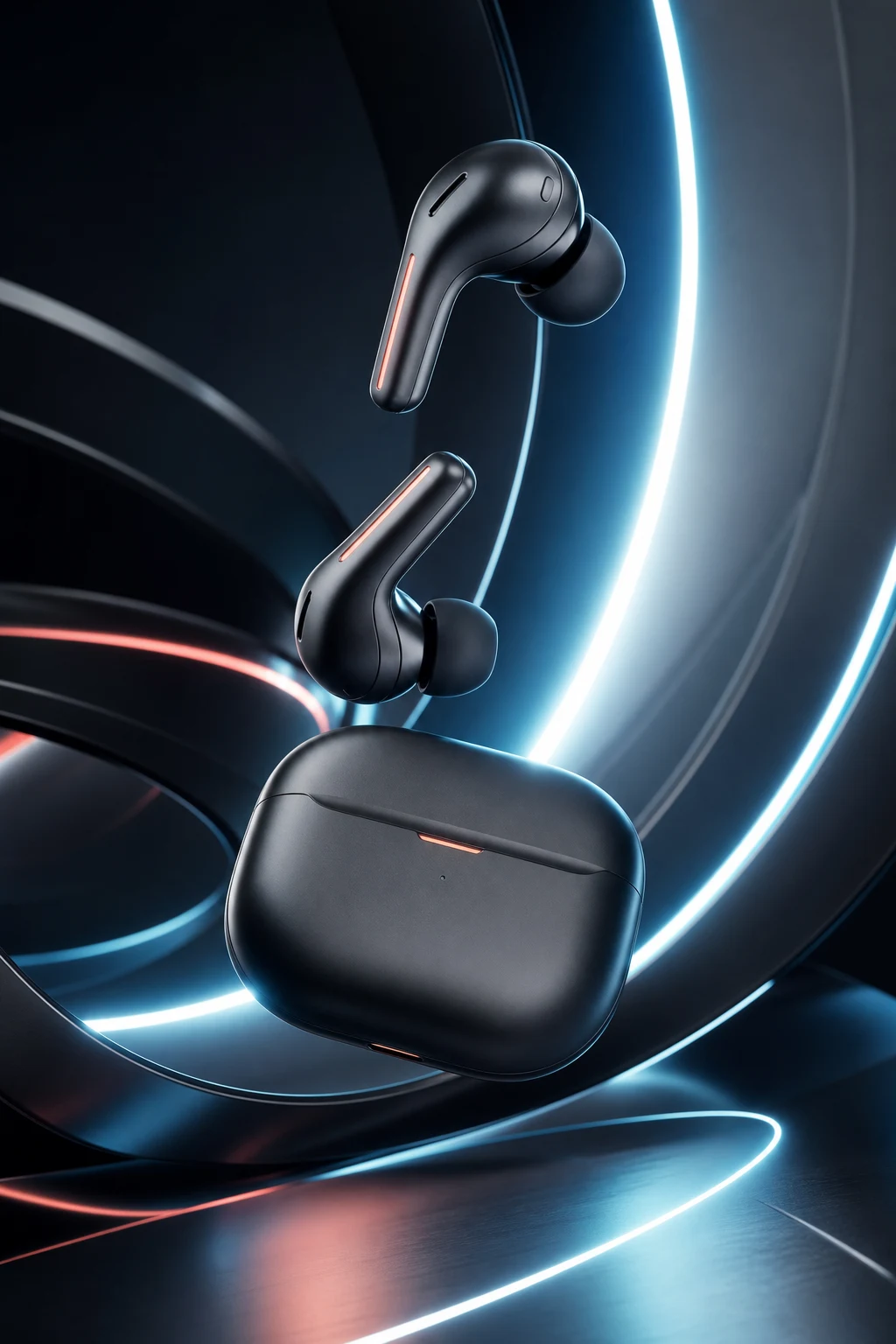 Wireless earbuds advertisement