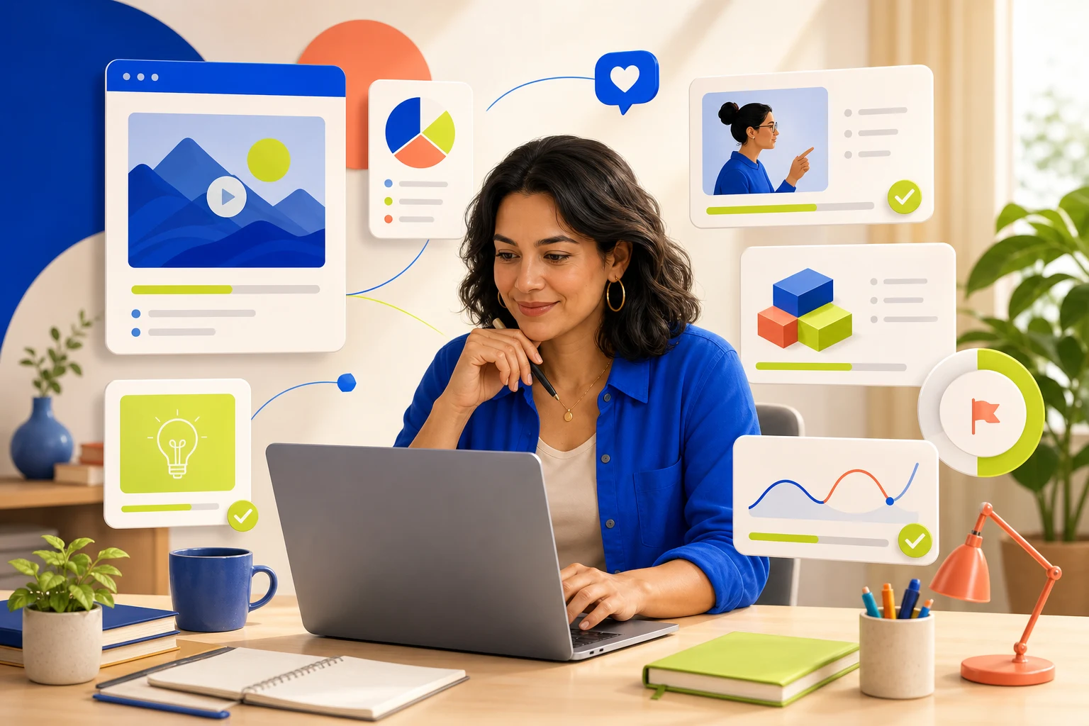 Online learning platform promotional poster