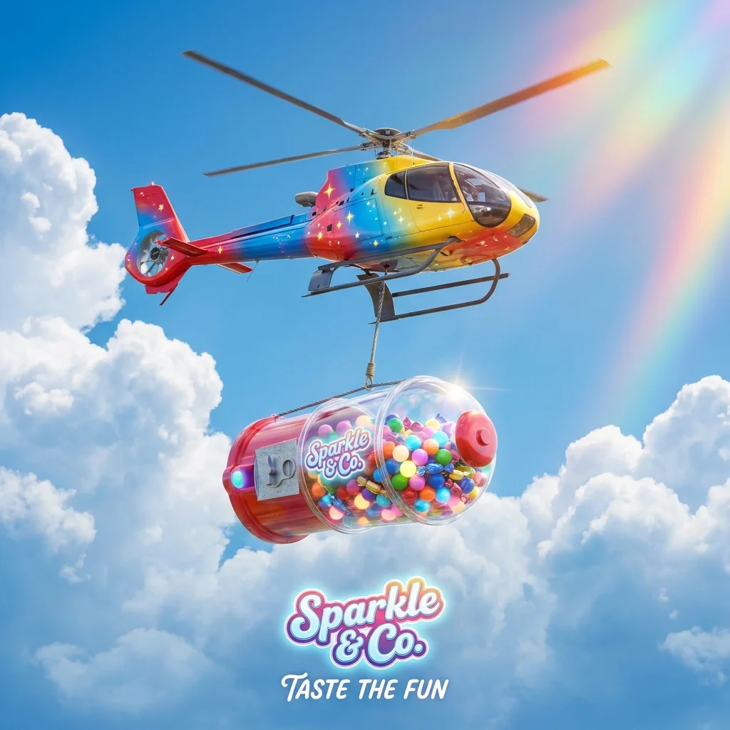Helicopter product advertisement