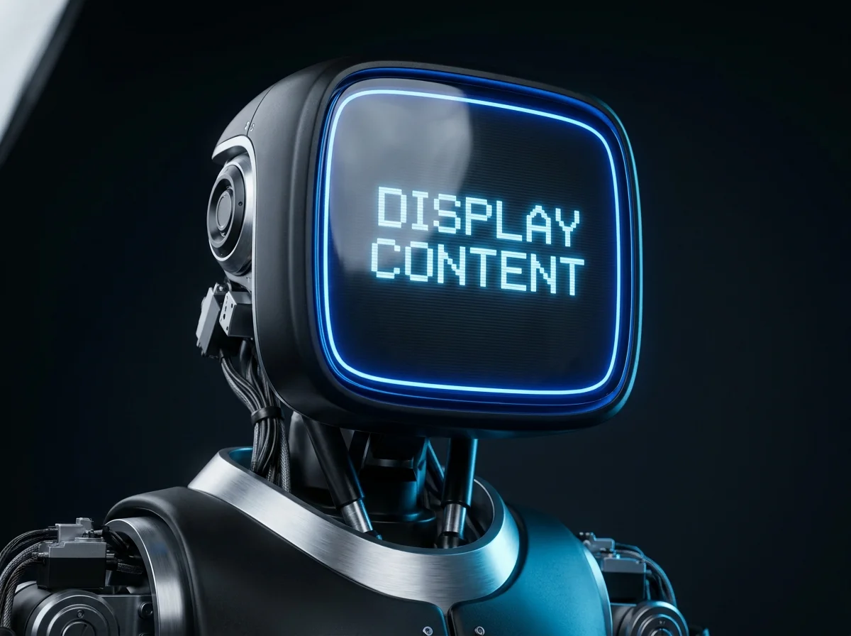 Robot with LCD screen face